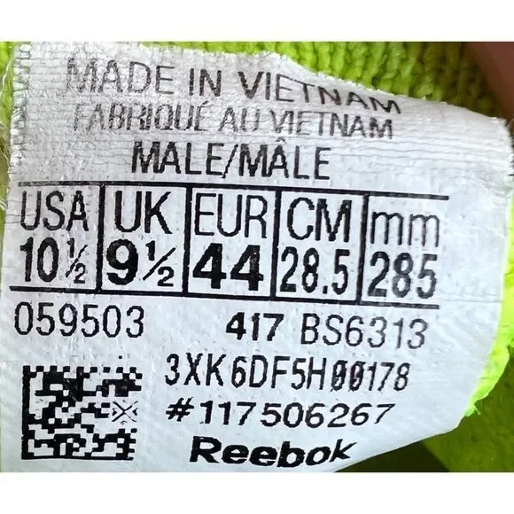 Reebok Men’s Zoku Runner Ultra Knit Solar Yellow Neon Sneakers Sz 10.5 - Picture 14 of 15